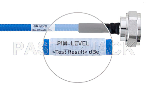Plenum 7/16 DIN Male Right Angle to 7/16 DIN Male Low PIM Cable 200 CM Length Using SPP-250-LLPL Coax , LF Solder