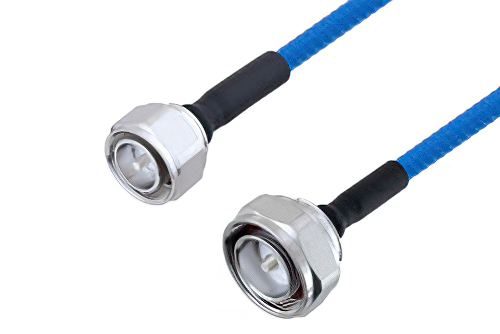Plenum 4.3-10 Male to 7/16 DIN Male Low PIM Cable 100 CM Length Using SPP-250-LLPL Coax , LF Solder