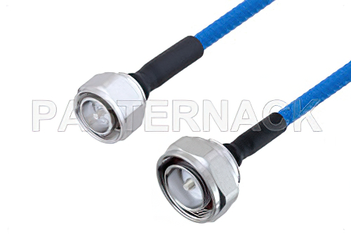 Plenum 4.3-10 Male to 7/16 DIN Male Low PIM Cable 12 Inch Length Using SPP-250-LLPL Coax , LF Solder