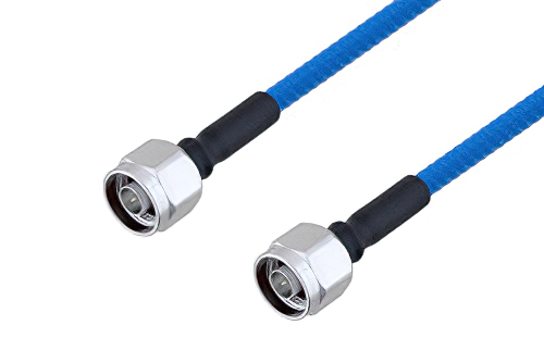 Plenum N Male to N Male Low PIM Cable 100 CM Length Using SPP-250-LLPL Coax , LF Solder