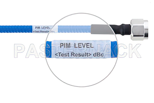 Plenum N Male to 4.3-10 Male Low PIM Cable 200 CM Length Using SPP-250-LLPL Coax , LF Solder