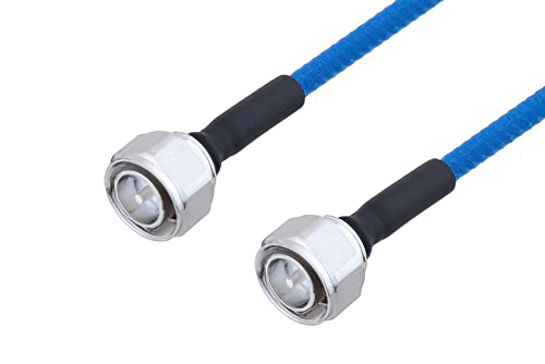Plenum 4.3-10 Male to 4.3-10 Male Low PIM Cable 100 CM Length Using SPP-250-LLPL Coax , LF Solder