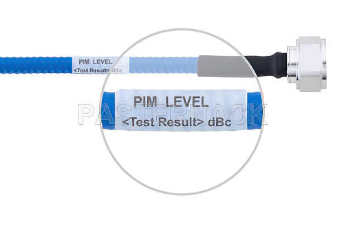 Plenum 4.3-10 Male to 4.3-10 Male Low PIM Cable 200 CM Length Using SPP-250-LLPL Coax , LF Solder