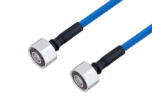 Plenum 4.1/9.5 Mini DIN Male to 4.1/9.5 Mini DIN Male Low PIM Cable 36 Inch Length Using SPP-250-LLPL Coax , LF Solder