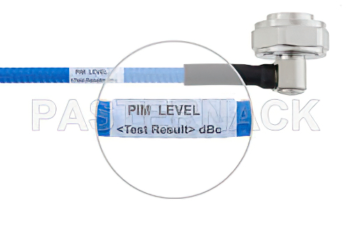 Plenum 7/16 DIN Male Right Angle to 7/16 DIN Male Right Angle Low PIM Cable 200 CM Length Using SPP-250-LLPL Coax , LF Solder