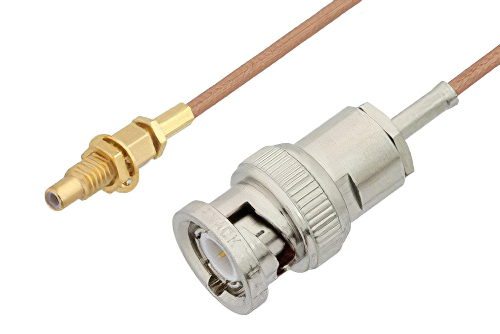 BNC Male to SSMC Jack Bulkhead Cable Using RG178 Coax