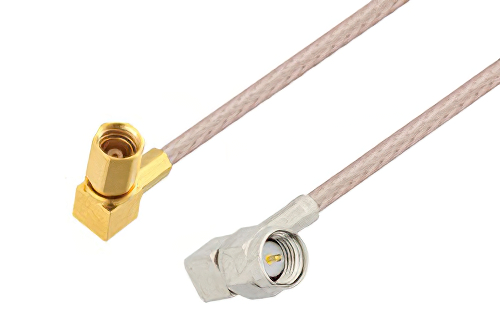SMA Male Right Angle to SSMC Plug Right Angle Cable 36 Inch Length Using RG316 Coax