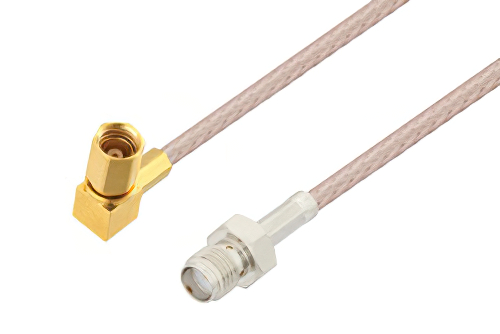 SMA Female to SSMC Plug Right Angle Cable 6 Inch Length Using RG316 Coax