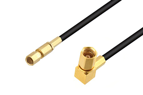 SSMC Plug to SSMC Plug Right Angle Low Loss Cable Using LMR-100 Coax