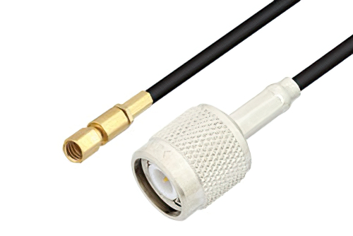 SSMC Plug to TNC Male Low Loss Cable 18 Inch Length Using LMR-100 Coax