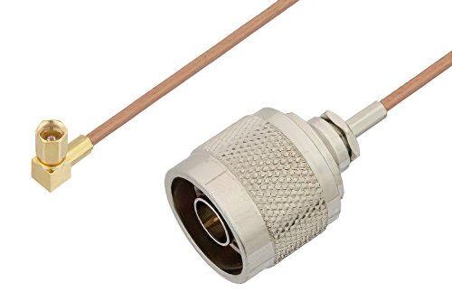 N Male to SSMC Plug Right Angle Cable Using RG178 Coax