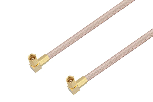 SSMC Plug Right Angle to SSMC Plug Right Angle Cable 72 Inch Length Using RG316-DS Coax