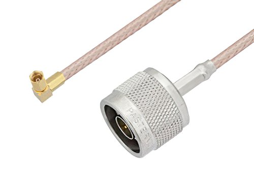 N Male to SSMC Plug Right Angle Cable Using RG316-DS Coax
