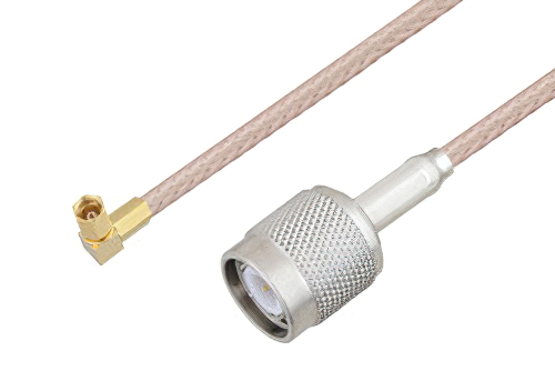 SSMC Plug Right Angle to TNC Male Cable Using RG316-DS Coax
