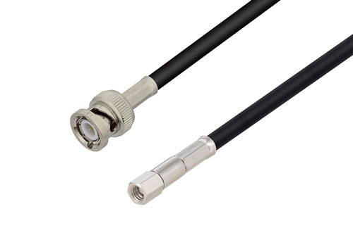 SMC Plug to BNC Male Cable Using RG223 Coax