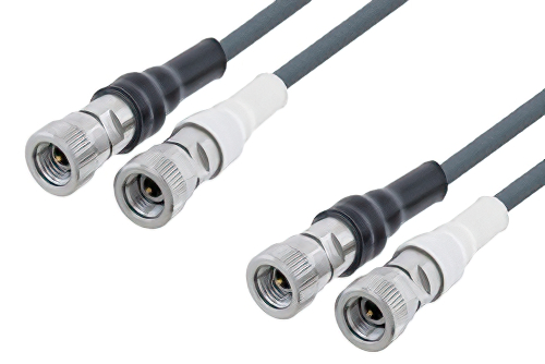 2.92mm Male to 2.92mm Male Skew Matched Pair Cable 24 Inch Length Using PE-125LLS Coax