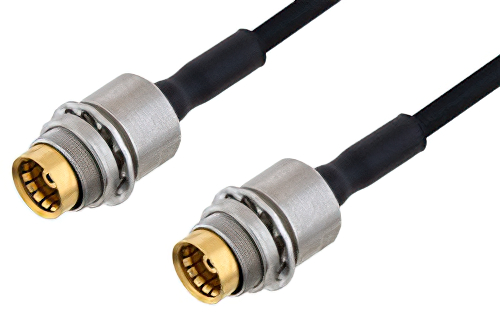 Slide-On BMA Jack Bulkhead to Slide-On BMA Jack Bulkhead Cable Using PE-SR405FLJ Coax