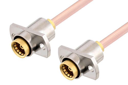 Slide-On BMA Jack 2 Hole Flange to Slide-On BMA Jack 2 Hole Flange Cable Using RG405 Coax