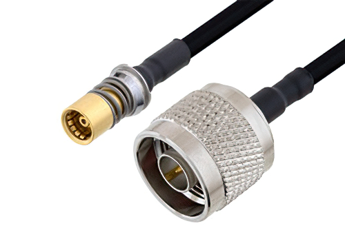 Snap-On BMA Jack to N Male Cable Using PE-SR402FLJ Coax