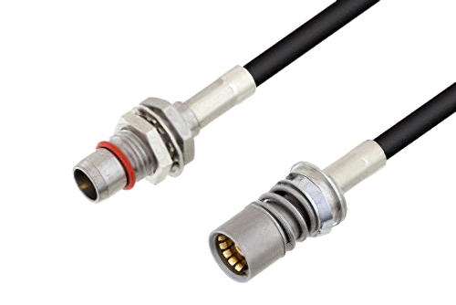 Slide-On BMA Plug Bulkhead to Snap-On BMA Jack Cable Using LMR-100 Coax