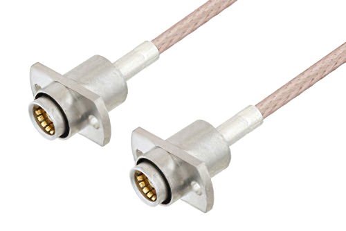 Slide-On BMA Jack 2 Hole Flange to Slide-On BMA Jack 2 Hole Flange Cable 60 Inch Length Using RG316 Coax