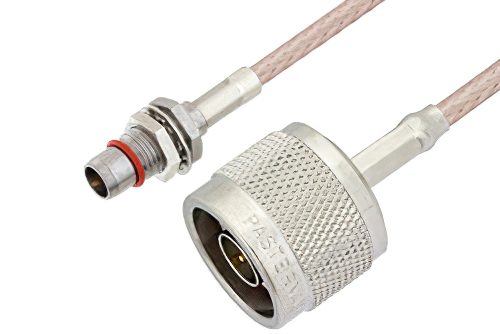 Slide-On BMA Plug Bulkhead to N Male Cable 36 Inch Length Using RG316 Coax