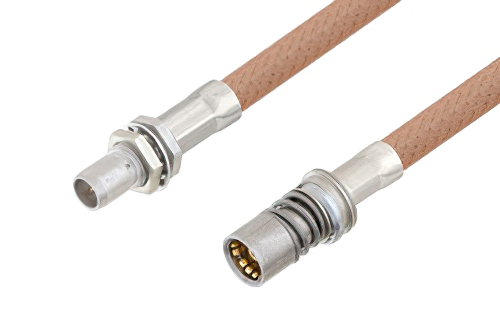 Slide-On BMA Plug Bulkhead to Snap-On BMA Jack Cable Using RG400 Coax