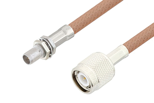 Slide-On BMA Plug Bulkhead to TNC Male Cable Using RG400 Coax