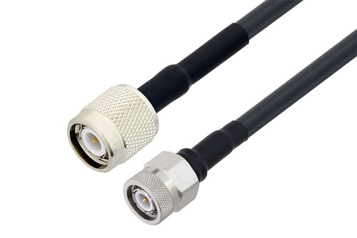 TNC Male to TNC Male Low Loss Cable Using LMR-240 Coax with HeatShrink