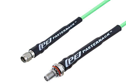 SMA Male to SMA Female Bulkhead Low Loss Cable 150 CM Length Using PE-P160LL Coax
