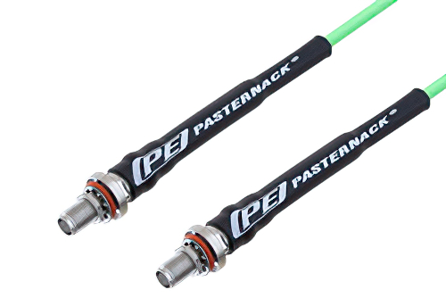 SMA Female Bulkhead to SMA Female Bulkhead Low Loss Cable 60 Inch Length Using PE-P160LL Coax