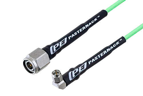 SMA Male Right Angle to TNC Male Low Loss Cable 24 Inch Length Using PE-P160LL Coax