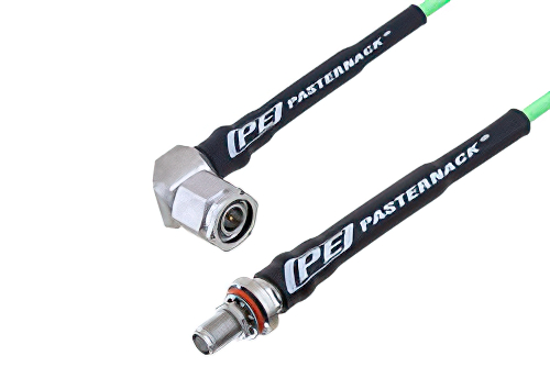SMA Female Bulkhead to TNC Male Right Angle Low Loss Cable 150 CM Length Using PE-P160LL Coax