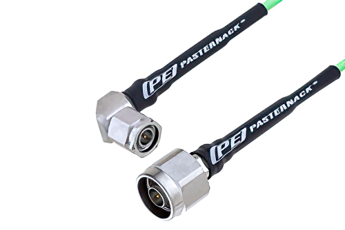 N Male to TNC Male Right Angle Low Loss Cable 100 CM Length Using PE-P160LL Coax