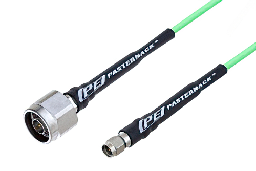 N Male to SMA Male Low Loss Cable Using PE-P160LL Coax