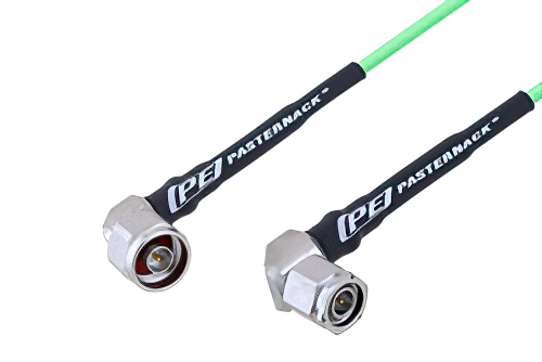 N Male Right Angle to TNC Male Right Angle Low Loss Cable 24 Inch Length Using PE-P160LL Coax