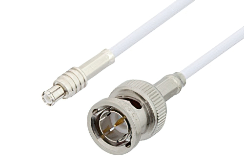 50 Ohm MCX Plug to 75 Ohm BNC Male Cable 36 Inch Length Using 75 Ohm RG187 Coax