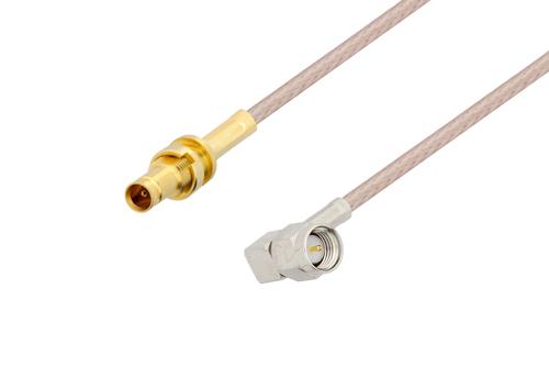 1.0/2.3 Jack Bulkhead to SMA Male Right Angle Cable Using RG316 Coax