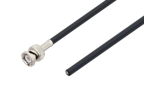 BNC Male to Straight Cut Lead Low Loss Cable Using LMR-195 Coax