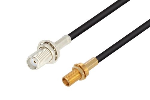 MCX Jack Bulkhead to SMA Female Bulkhead Cable Using RG174 Coax