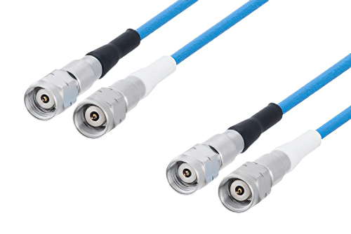 1.85mm Male to 1.85mm Male Skew Matched Pair Cable 24 Inch Length Using PE-P106LL Coax