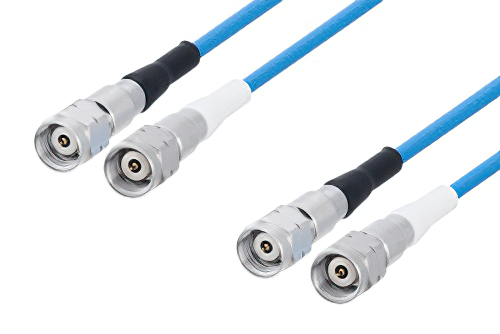 1.85mm Male to 1.85mm Male Skew Matched Pair Cable 48 Inch Length Using PE-P106LL Coax