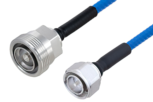 Plenum 4.3-10 Male to 7/16 DIN Female Low PIM Cable 24 Inch Length Using SPP-250-LLPL Coax , LF Solder