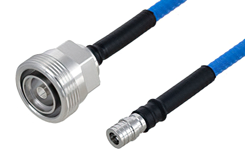Plenum 7/16 DIN Female to QMA Male Low PIM Cable 60 Inch Length Using SPP-250-LLPL Coax , LF Solder