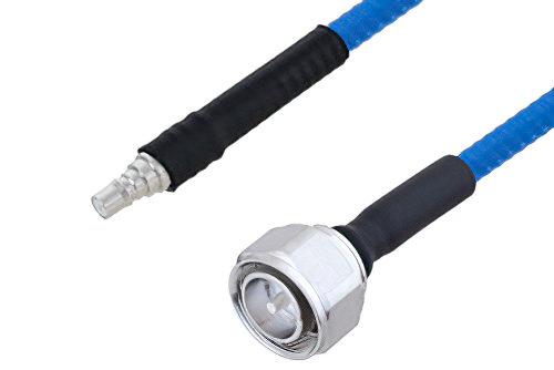 Plenum 4.3-10 Male to QMA Female Low PIM Cable 150 cm Length Using SPP-250-LLPL Coax , LF Solder