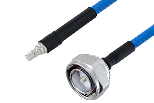 Plenum 7/16 DIN Male to QMA Female Low PIM Cable 12 Inch Length Using SPP-250-LLPL Coax , LF Solder