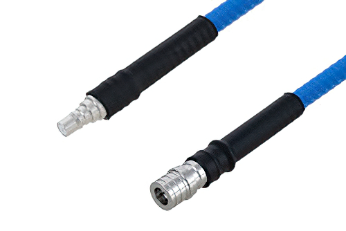 Plenum QMA Male to QMA Female Low PIM Cable 200 cm Length Using SPP-250-LLPL Coax , LF Solder