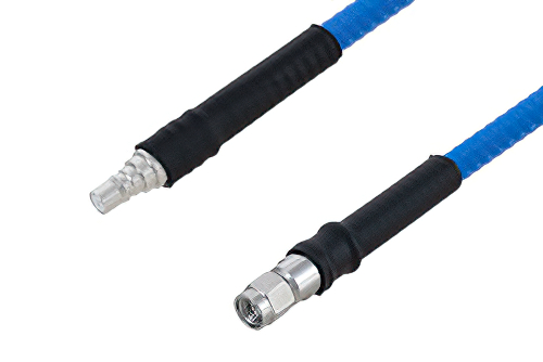Plenum QMA Female to SMA Male Low PIM Cable 150 cm Length Using SPP-250-LLPL Coax , LF Solder