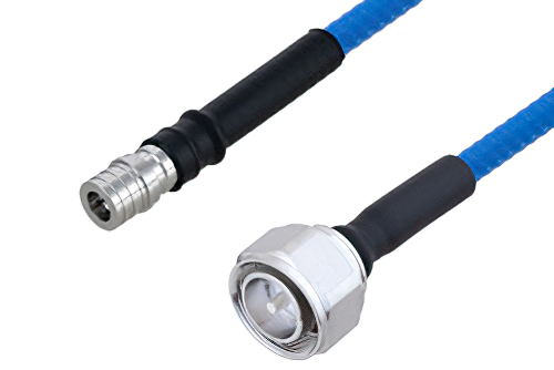 Plenum 4.3-10 Male to QMA Male Low PIM Cable 48 Inch Length Using SPP-250-LLPL Coax , LF Solder