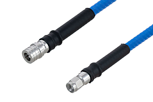 Plenum QMA Male to SMA Male Low PIM Cable 12 Inch Length Using SPP-250-LLPL Coax , LF Solder